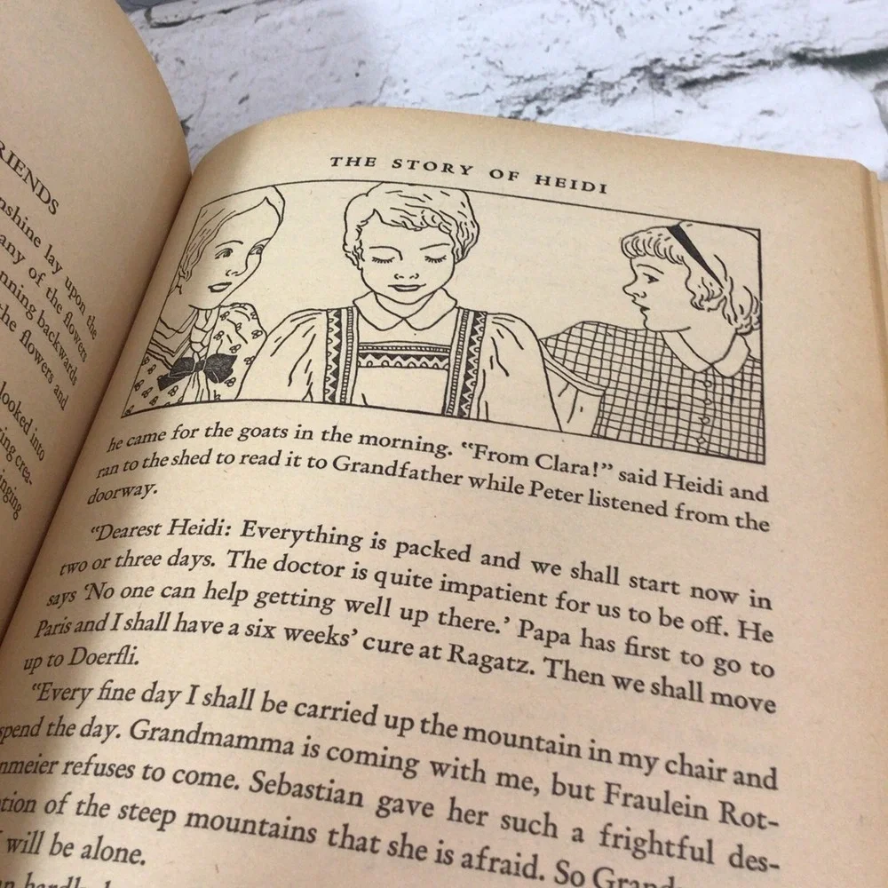 The Big Big‎ Story Book Black Beauty Heidi-Hans Brinker 1938 Vtg Whitman